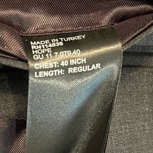 REISS Mens Size 40 R NEW Hope Notch Lap Travel Blazer Charcoal Gray Classic NWT - Picture 7 of 9